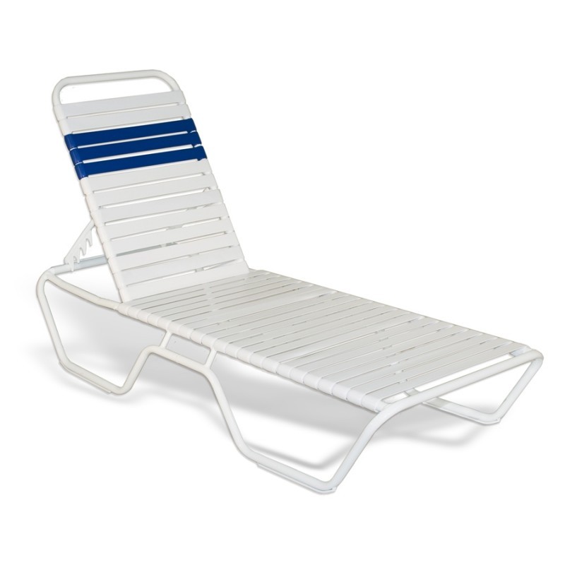 stackable chaise lounge chairs on Stackable Aluminum Strap Chaise Lounge 78x27x12 White Sfu 5200 201